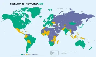 Freedom in the World 2018 Map