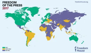 Freedom of the Press 2017 Map
