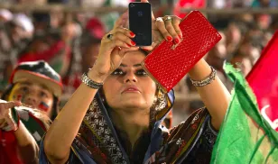 Woman taking photo