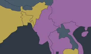 Myanmar on the Freedom in the World 2021 map
