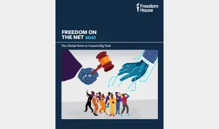 Freedom on the Net 2021 PDF report cover