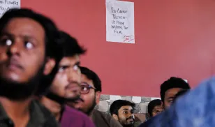 Students in Kolkata hosted a film screening in January 2023 for a documentary about Indian prime minister Narendra Modi. Indian authorities had previously ordered YouTube and Twitter to block the documentary, which addressed communal violence during Modi’s tenure as chief minister of the state of Gujarat, from being viewed within the country.