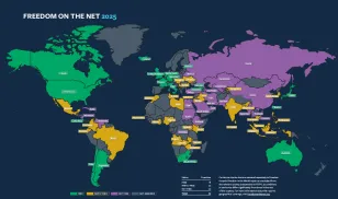 Freedom on the Net 2025 Map