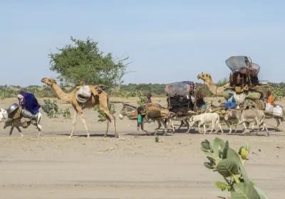 People in the Sahara Desert, Chad. Editorial credit: Torsten Pursche / Shutterstock.com