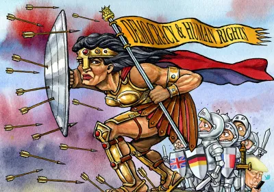 democracy in crisis FIW 2018 cartoon hero image Image by KAL