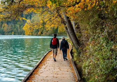 People in Bled, Slovakia. Editorial credit: Alex Cimbal / Shutterstock.com