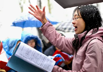 china religious freedom Christianity singing in snow