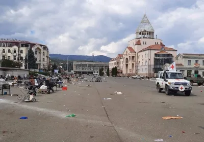 The abandoned main city of Karabakh after the military operations in September 2023.