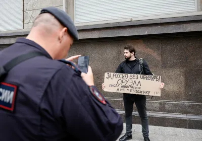 Russia Protester