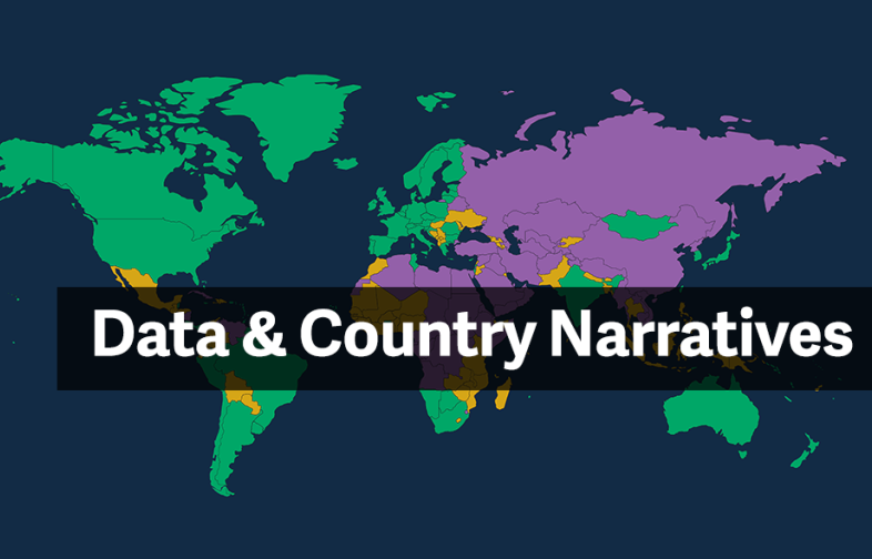 data and country narratives map box