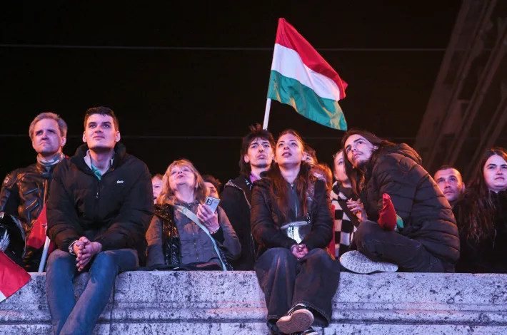 Supporters of Tisza Hungary Elections