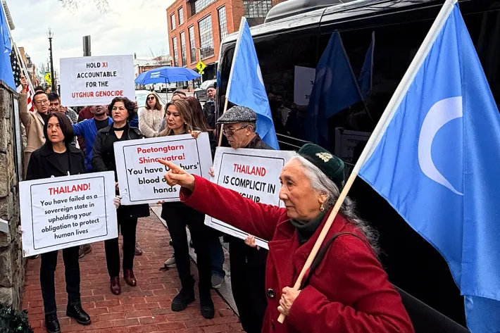 Uyghur Protests Thai Embassy